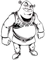 coloriage Shrek fier